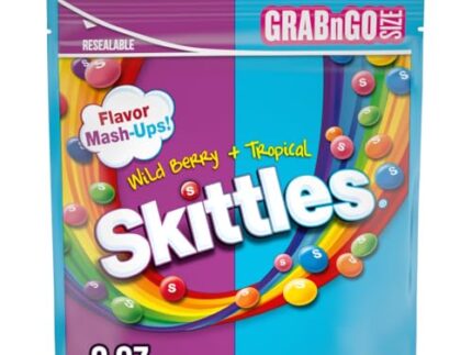 SKITTLES Mash-Ups Wild Berry and Tropical Candy, 9-Ounce Bag